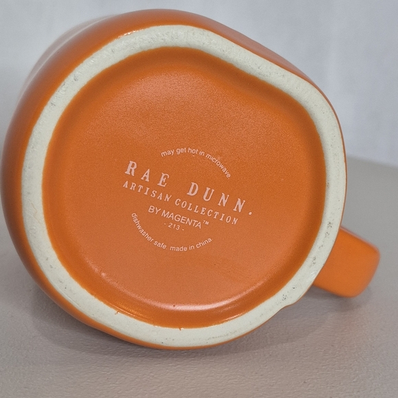Rae Dunn Artisan Collection Orange "Happy Fall Y'All" Ceramic Hot Beverage Mug - Picture 6 of 7